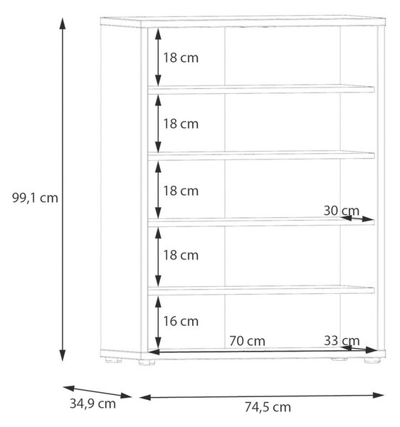 Botník Alice, barva kašmírová, š: 74,5 cm