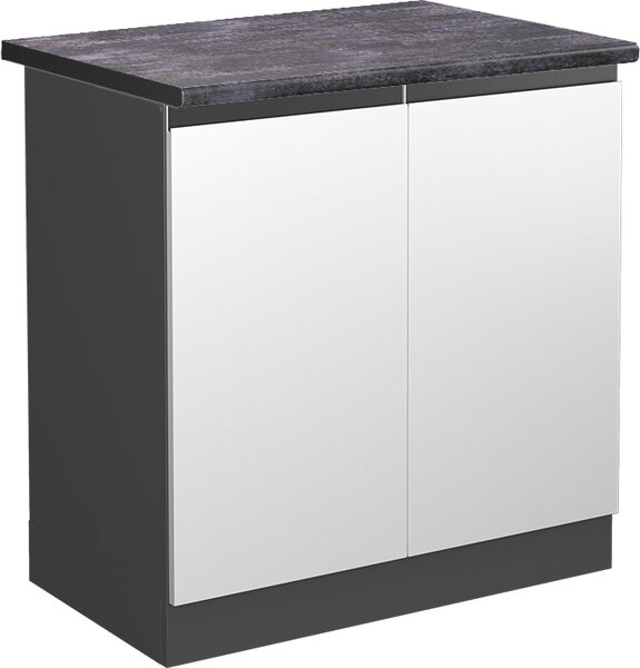 Skříňka pod dřez Vicco R-Line Bílá 80 cm , PD Antracit, Model 46130