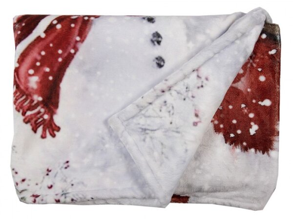 Pléd / deka s motivem Santa Clause s nůší s dárky – 130x170 cm