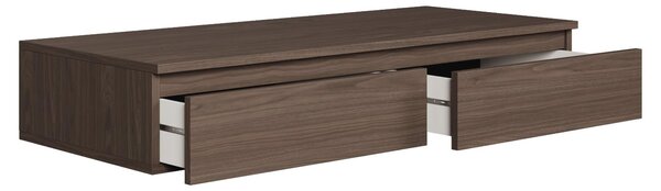 Selsey Bemmi - Závěsný psací stůl / toaletní stolek se zásuvkami, ořech Wisconsin, 120 cm