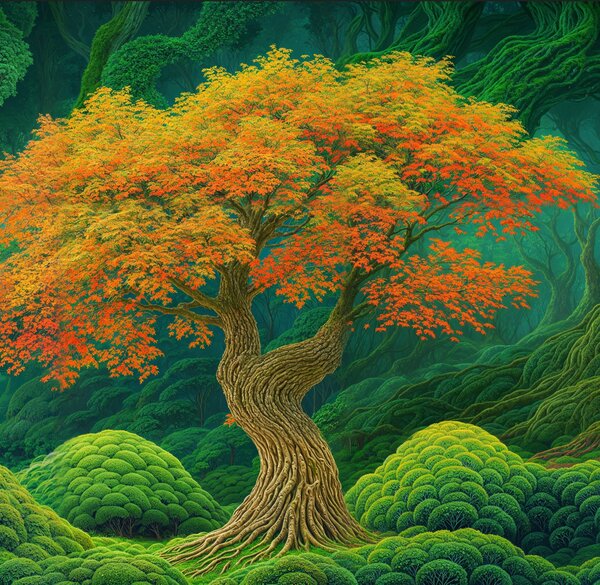 Obraz na plátně - Strom života Zrzaví bratři FeelHappy.cz Velikost obrazu (šířka x výška): 60 x 20 cm