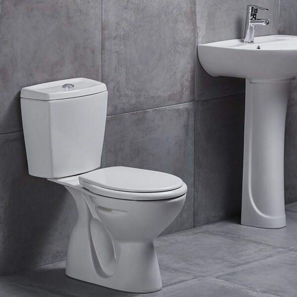 Podlahové WC s keramickou splachovací nádržkou Taharet WC sedátko s měkkým zavíráním Toaletní WC Svislá podlaha