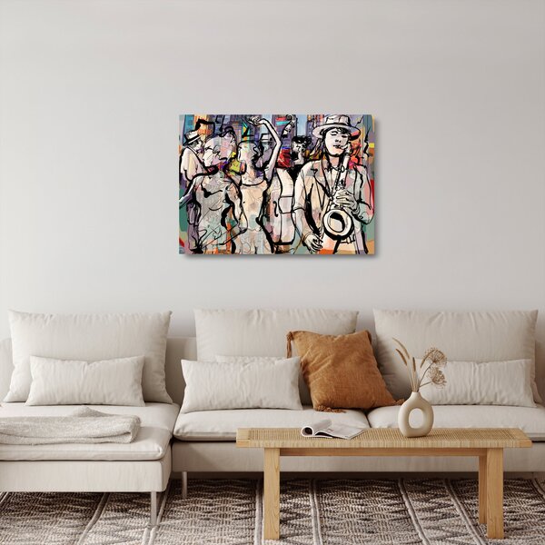 Skleněný obraz - Jazzová noc (70x50 cm)