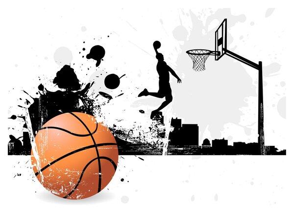 Skleněný obraz - Hráč basketbalu (70x50 cm)