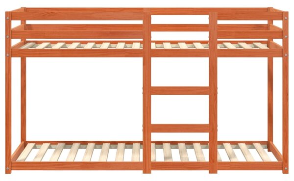 Patrová postel voskově hnědá 90x190 cm masivní borové dřevo 3214875