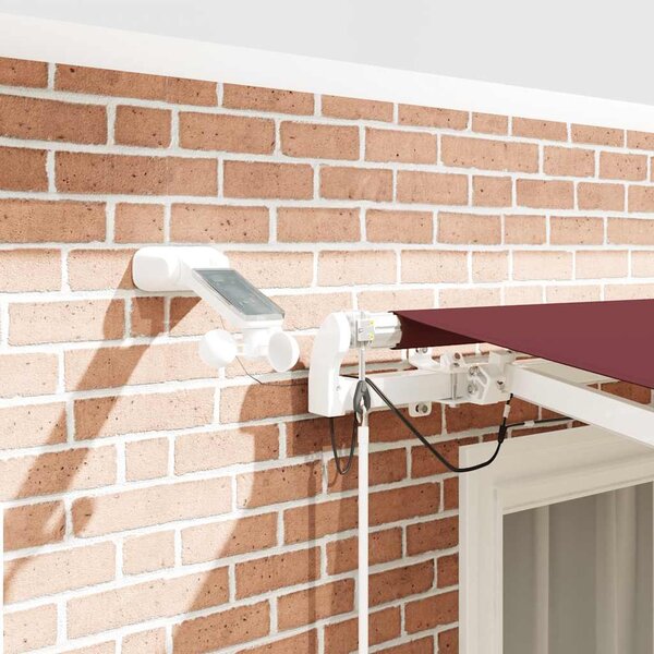 Automatická zatahovací markýza s LED burgundská 300 x 250 cm 3214971