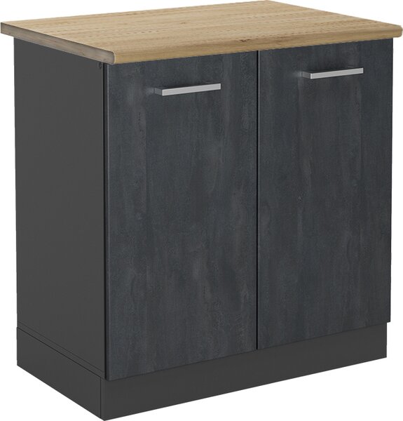 Skříňka pod dřez Vicco R-Line Černý beton 80 cm PD Dub, Model 47480