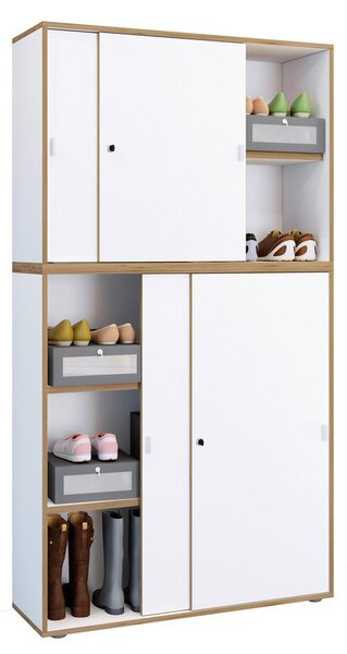 Botník SALIA Bílá/dub medový š: 100 cm
