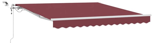 Automatická zatahovací markýza s LED burgundská 300 x 250 cm 3214971
