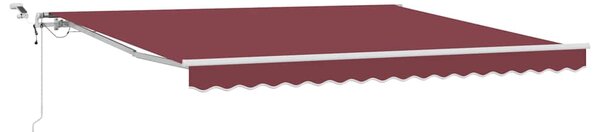 Automatická zatahovací markýza s LED burgundská 400 x 300 cm 3214975