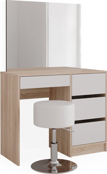 Toaletní stolek Vicco Sherry Sonoma 90 cm se stoličkou, Model 40834