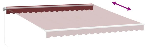 Ručně zatahovací markýza burgundská 400 x 350 cm 3214982