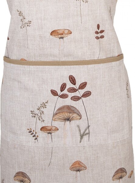 Bavlněná kuchyňská zástěra s podzimním motivem přírody a houbiček Little Fall Jewels – 70x85 cm