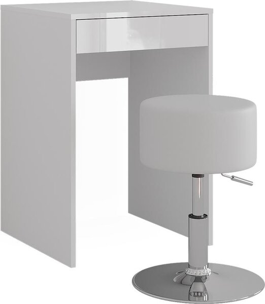 Toaletní stolek Vicco Sherry Bílá/bílý vysoký lesk 51.4 cm s stoličkou, Model 57672