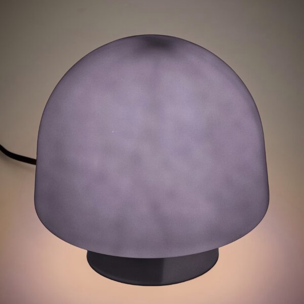 Modrá skleněná stolní lampa Kave Home Reig
