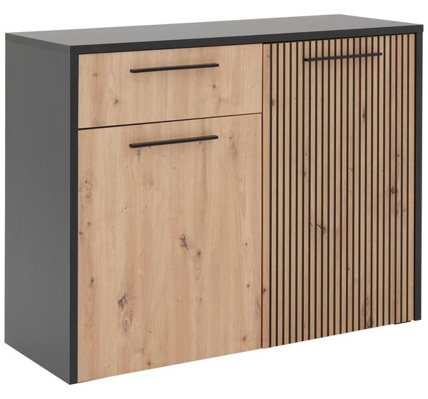Komoda Luis dub Artisan Eiche/černá