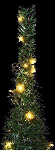 Pop-up umělý vánoční stromek s LED osvětlením zelený 210 cm 321525