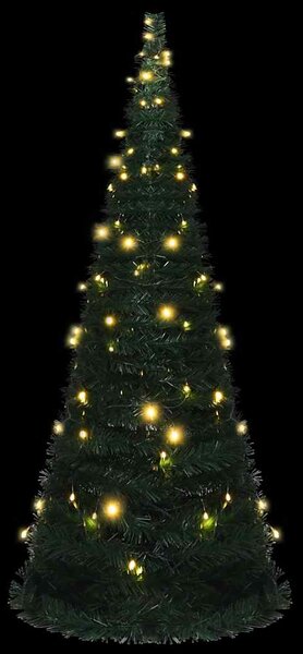 Pop-up umělý vánoční stromek s LED osvětlením zelený 210 cm 321525
