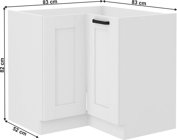 Kondela Dolní rohová kuchyňská skříňka Lula 89x89 ND 1F BB - bílá