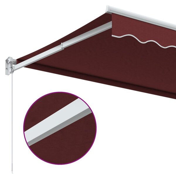 Ručně zatahovací markýza burgundská 350 x 250 cm 3215294