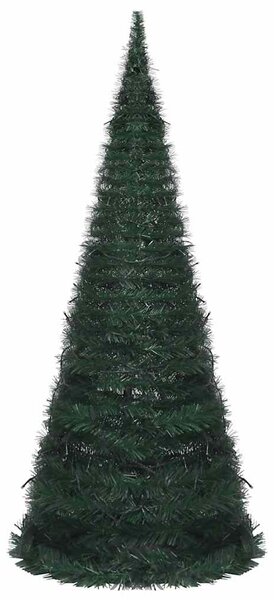 Pop-up umělý vánoční stromek s LED osvětlením zelený 210 cm 321525