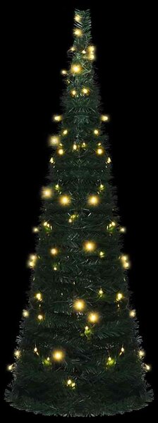 Pop-up umělý vánoční stromek s LED osvětlením zelený 180 cm 321524