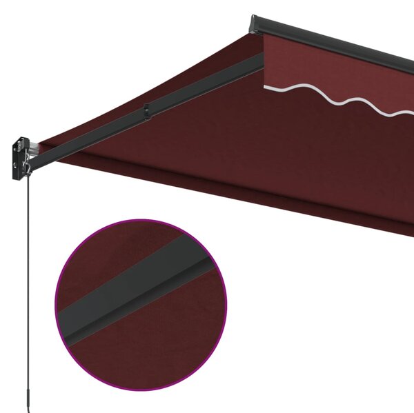 Ručně zatahovací markýza burgundská 350 x 250 cm 3215299