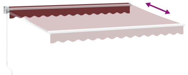 Ručně zatahovací markýza burgundská 350 x 250 cm 3215294