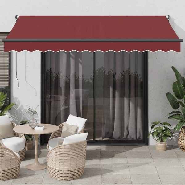 Ručně zatahovací markýza burgundská 350 x 250 cm 3215299