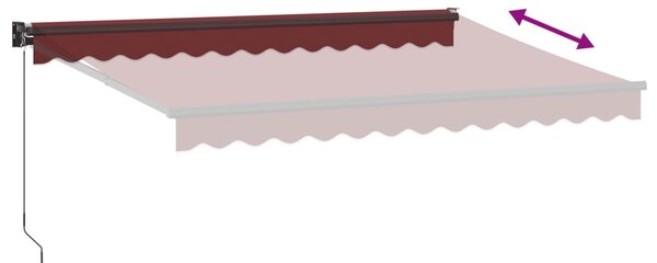 Ručně zatahovací markýza burgundská 350 x 250 cm 3215299