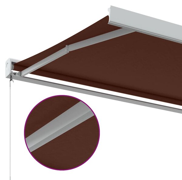 Ručně zatahovací markýza hnědá 350 x 250 cm 3215719