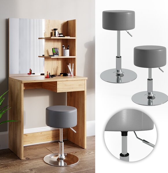 Stolička Vicco Design Šedá 33.5 x 67 cm pro toaletní stolek, Model 28611