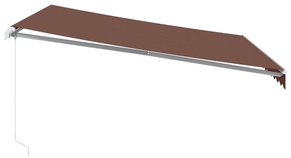 Ručně zatahovací markýza hnědá 400 x 350 cm 3215387