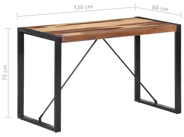Jídelní stůl 120 x 60 x 75 cm masivní dřevo 321539