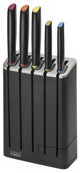 Joseph Joseph Sada nerezových nožů se stojanem a brouskem Elevate Knives Slimblock, 5 ks