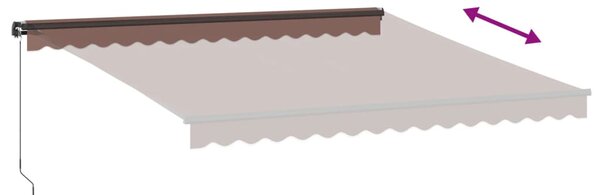 Ručně zatahovací markýza hnědá 400 x 350 cm 3215403