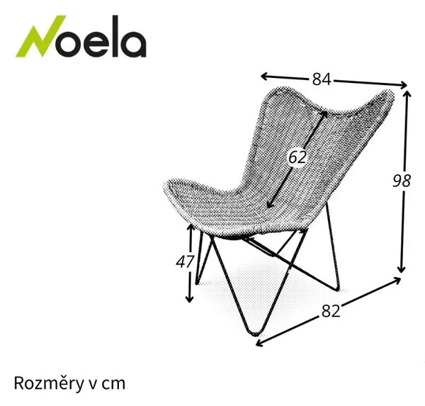 Edland Zahradní křeslo, umělý ratan, přírodní NOELA 3457059