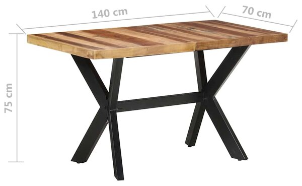 Jídelní stůl 140x70x75 cm masiv s medovou povrchovou úpravou 321546