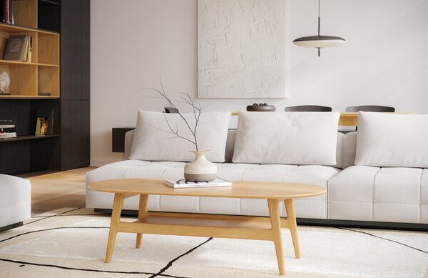 Dubový konferenční stolek Woodman Curved 130 x 60 cm