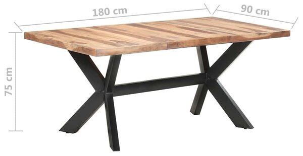 Jídelní stůl 180x90x75 cm masiv s medovou povrchovou úpravou 321548