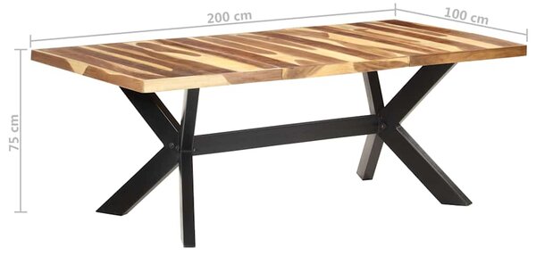 Jídelní stůl 200x100x75 cm masiv s medovou povrchovou úpravou 321549