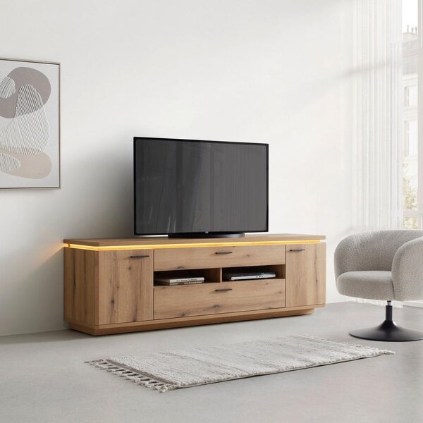 Komoda Alameda pod televizi, š: 210 cm