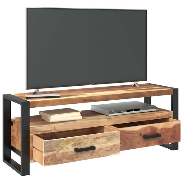 TV stolek 120x35x45 cm masiv s medovou povrchovou úpravou 321551