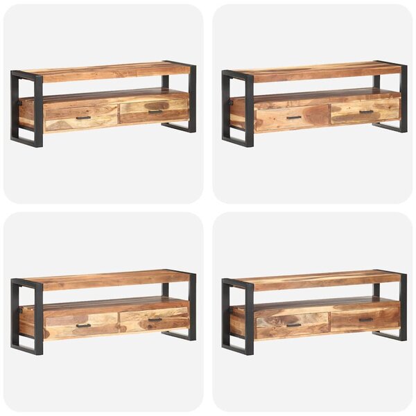 TV stolek 120x35x45 cm masiv s medovou povrchovou úpravou 321551