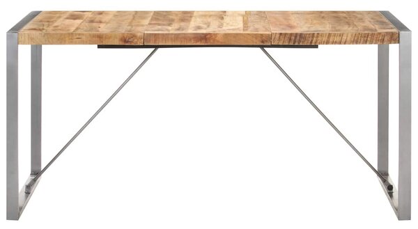Jídelní stůl 160 x 80 x 75 cm masivní hrubé mangovníkové dřevo 321563