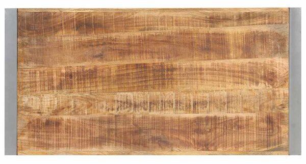 Jídelní stůl 120 x 60 x 75 cm masivní hrubé mangovníkové dřevo 321561
