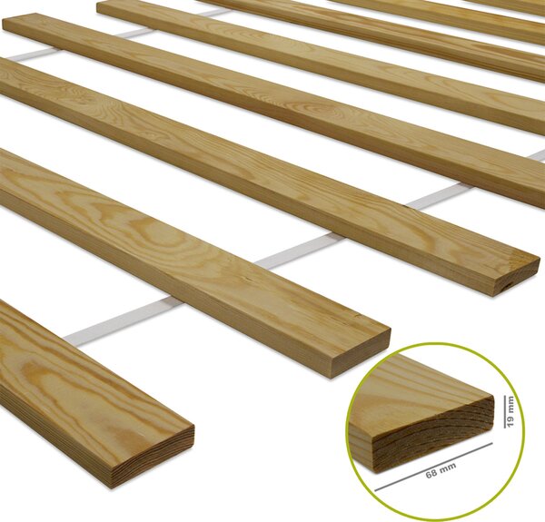 Lamelový rošt 70 x 200 cm rám postele rolovací rám | rolovací lamelový rošt z borovicového dřeva