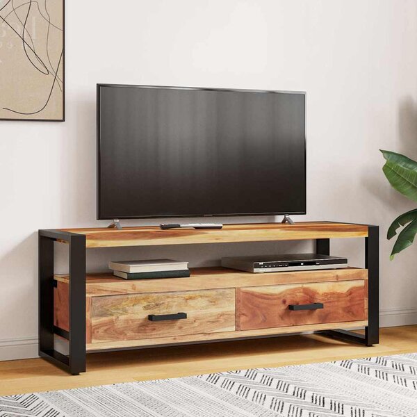 TV stolek 120x35x45 cm masiv s medovou povrchovou úpravou 321551