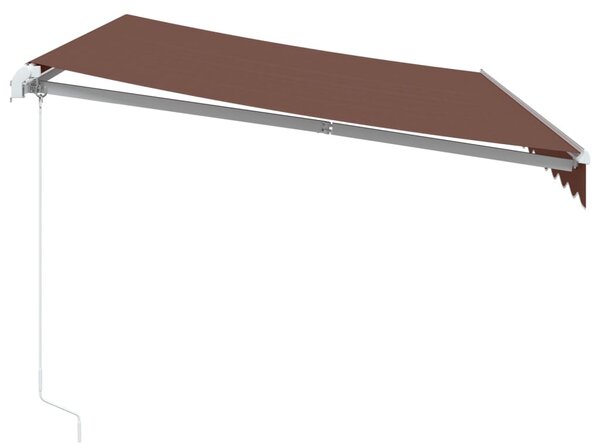 Ručně zatahovací markýza hnědá 350 x 250 cm 3215631