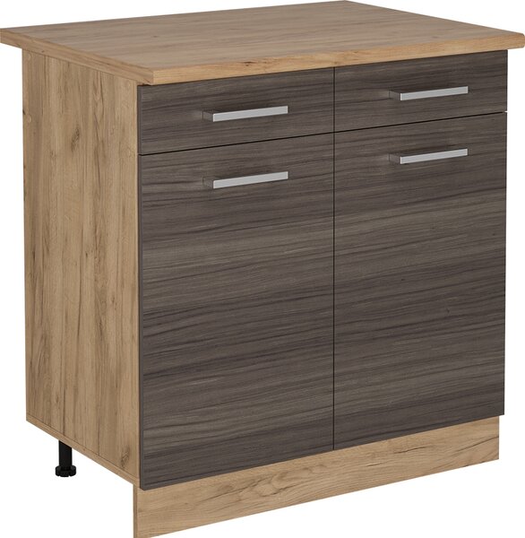 Spodní skříňka kuchyňské linky Vicco R-Line Ušlechtilá šedá 80 cm , PD Dub, Model 53500